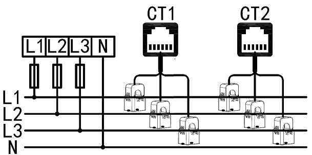 ADL200W ADL400W Diagram of Voltage and Current Connection