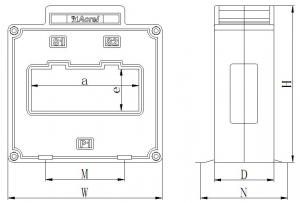 Rapport de dimension du contour du transformateur de courant résiduel AKH-0.66-L - 2