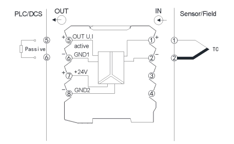 BM800-TCVI-11 Signal Isolator Connection Diagram