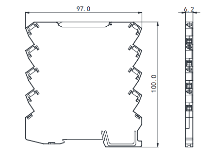 BM800-V I-11 Signal Isolator Dimension